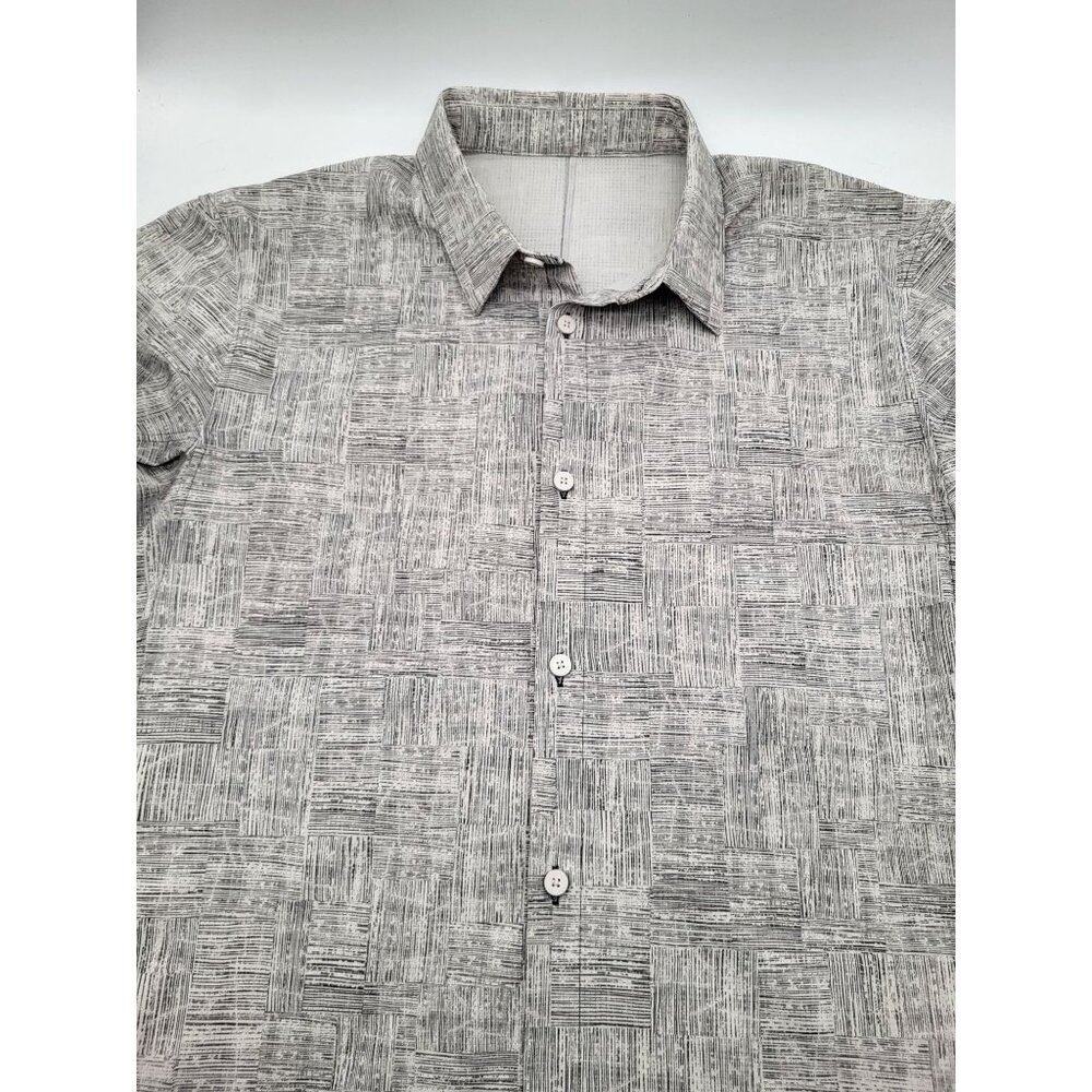 Lululemon Mens Airing Easy Button Up Shirt Print Performance No Size - Picture 1 of 8
